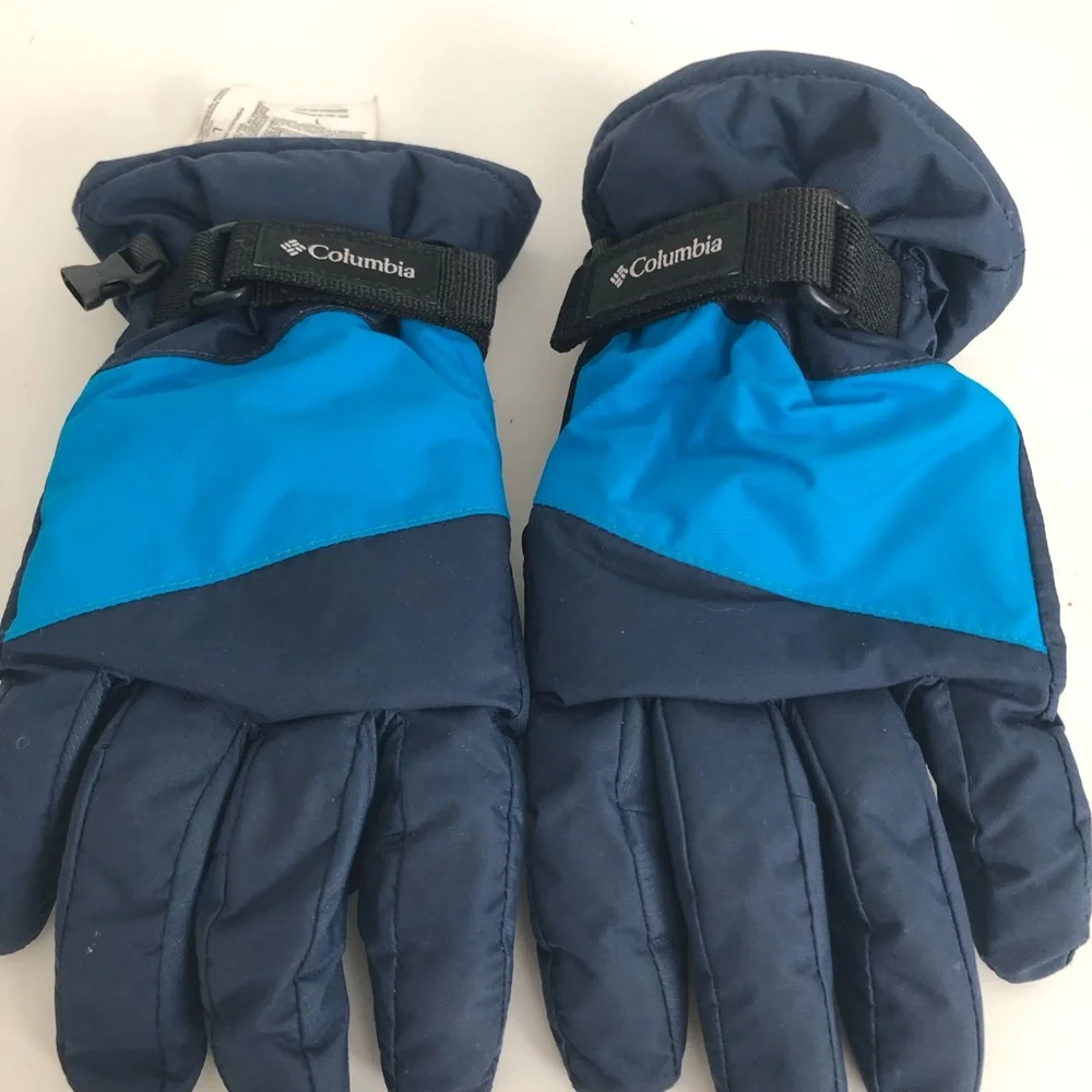 Columbia Core II Navy And Turquoise Ski Gloves - Large